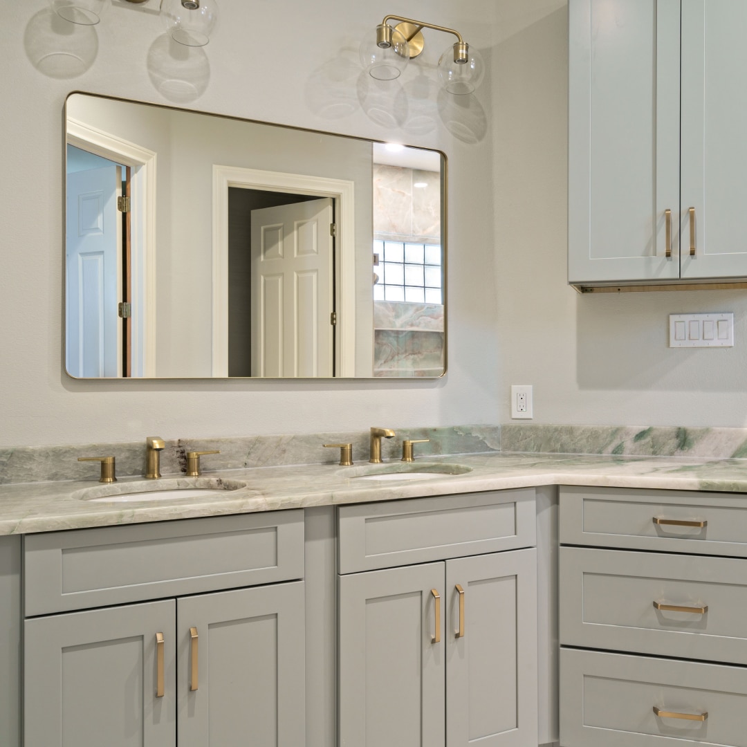 family bathroom dual sinks