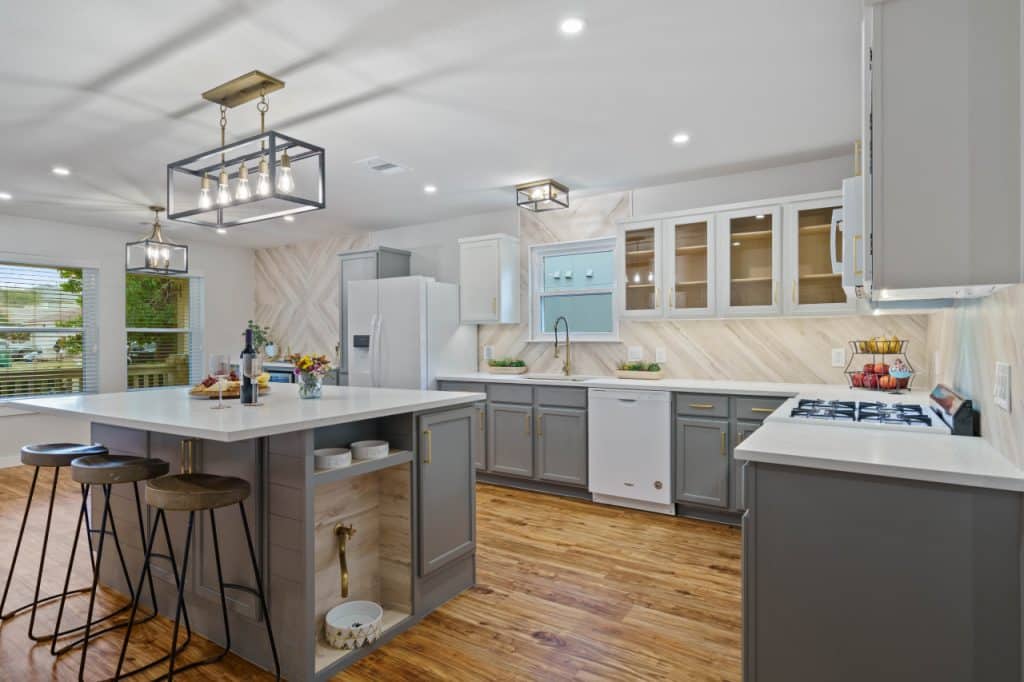 newly designed kitchen with great fixture
